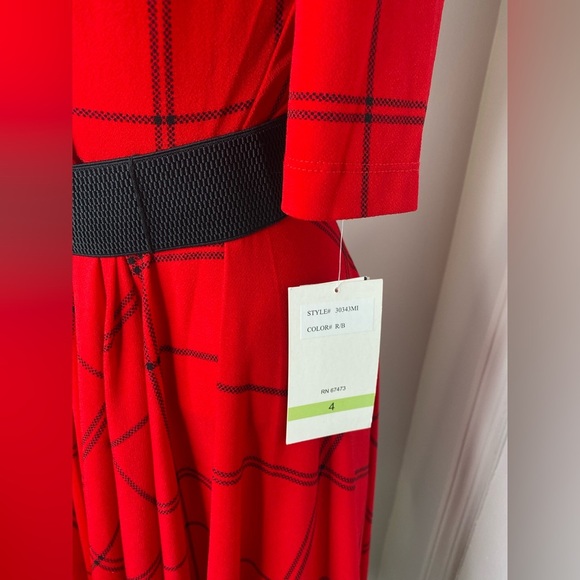 Julian Taylor NWT Red Plaid Women's Dress Pictured AS IS - Picture 8 of 11